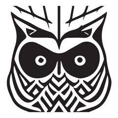 Owl Black and White