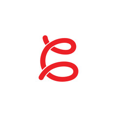 letter g c spiral spring symbol logo vector