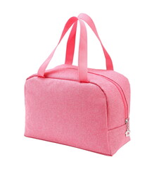 pink handbag isolated on white
