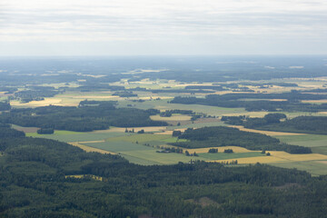 Summer aerial photo from shout west part of Finland