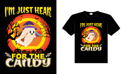 Halloween horror vintage t-shirt design, scary print template vector graphics, high-quality typography illustration shirt design