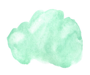 Mint green watercolor cloud for logo or lettering