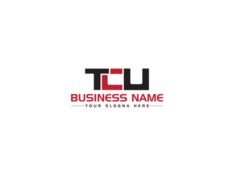 Initial TCU Logo Letter Vector, Creative TC t c u Logo Icon With Colorful Three Letter Design For All Kind Of Use