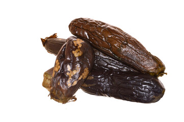 eggplant isolated on white background - close-up