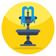 A beautiful design icon of water fountain 