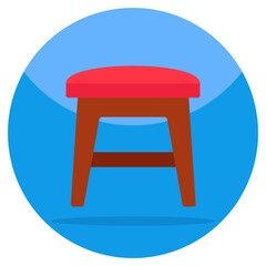 Trendy vector design of vanity stool
