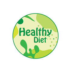 healthy diet sign on white background