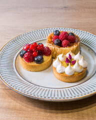cake with berries