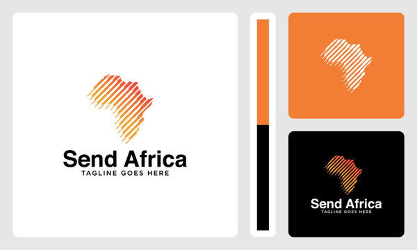 creative and unique african island vector logo