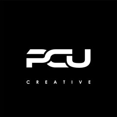 PCU Letter Initial Logo Design Template Vector Illustration