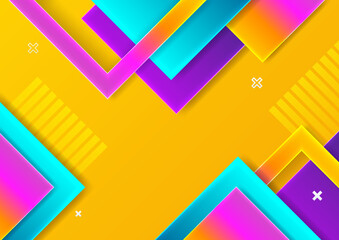 Colourful abstract background. Geometric shapes vector technology background, for design brochure, website, flyer. Geometric shapes wallpaper for poster, certificate, presentation, landing page