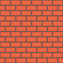 Red brick wall seamless background. Bricks texture.