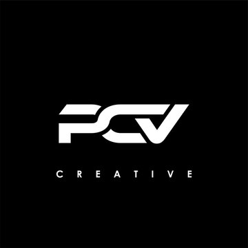 PCV Letter Initial Logo Design Template Vector Illustration