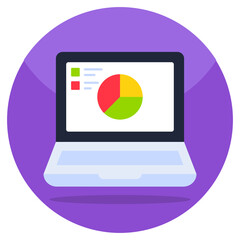 Colored design icon of online data analytics 