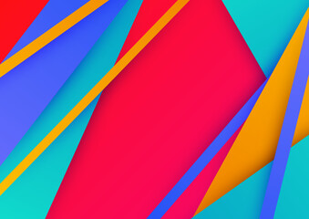 Obraz premium Artistic colorful frame with different elements over dark, vector abstract background art style bright shiny colors, geometric design.