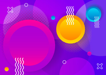 Cheerful abstract shape colorful design background