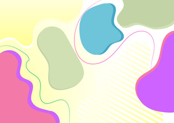 Cheerful abstract shape colorful design background
