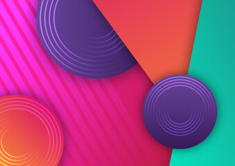 Abstract trendy gradient flowing geometric pattern background texture for poster cover design. Minimal color gradient banner template. Modern vector wave shape for brochure