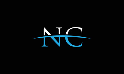 NC, N, C Abstract Letters Logo Emblem Monogram