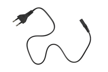 Power Cord Cable isolated on white background,Clipping path Included.