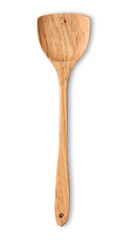 Wooden spatula isolated on white background.