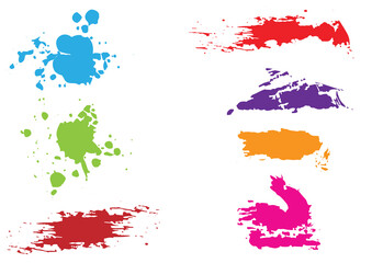 Abstract vector Colorful paint splatters set background. Paint splashes set.Vector illustration. illustration vector design.