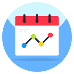 A premium download icon of business schedule 