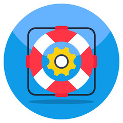 Editable design icon of risk management 