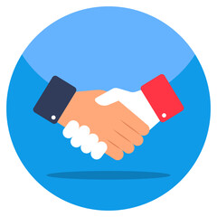 A creative design icon of handshake 