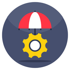 Editable design icon of risk management 