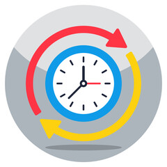 Trendy vector design of time update 