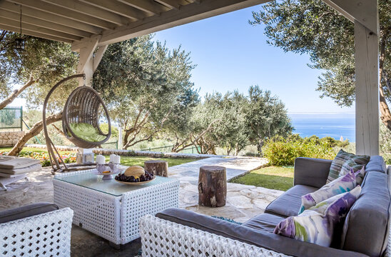 Luxury private villa terrace