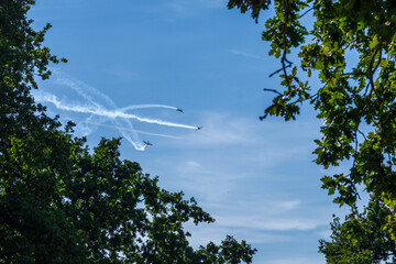 airplanes in the sky