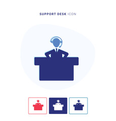 Obraz premium Support Desk Icon