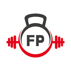 Letter FP Fitness Gym Logo Concept. Fitness Logo Symbol Vector Template