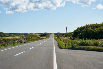 Fototapeta premium 北海道 道道106号線 日本海オロロンライン 