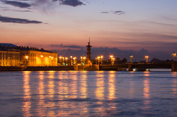 Fototapeta premium View on Vasilyevsky island in Saint Petersburg