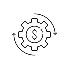 efficient use of funds or money management icon