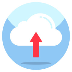 Premium download icon of cloud upload