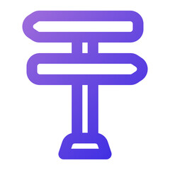 direction icon outline gradient style