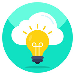 Editable design icon of cloud idea