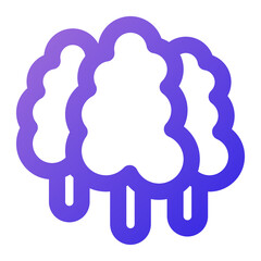 forest icon outline gradient style
