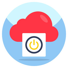 Premium download icon of cloud switch off