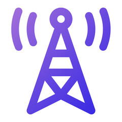 tower icon outline gradient style