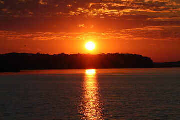 sunrise over the lake, The Zegrze Reservoir