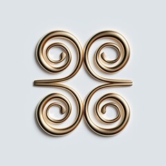 Humility with strength or symbol of wisdom adinkra symbol. Tribal symbol in Africa. 3d illustration