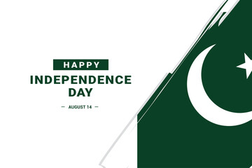 Pakistan Independence Day. Vector Illustration. The illustration is suitable for banners, flyers, stickers, cards, etc.