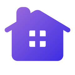 Obraz premium home icon gradient style