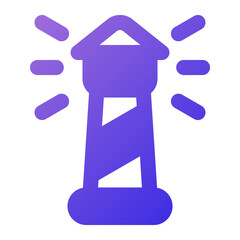 lighthouse icon gradient style
