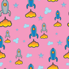 rocket pattern seamless